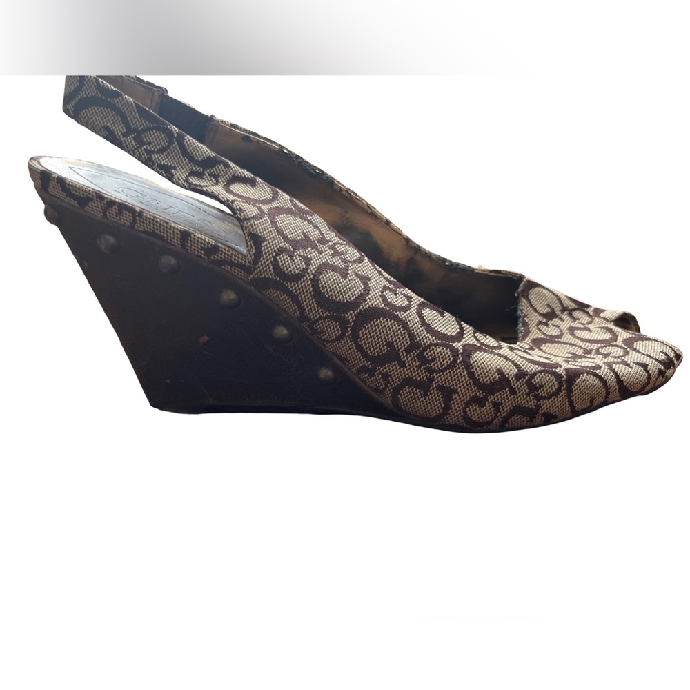 Guess by Marciano Y2K signature logo slingback wedge - 7.5